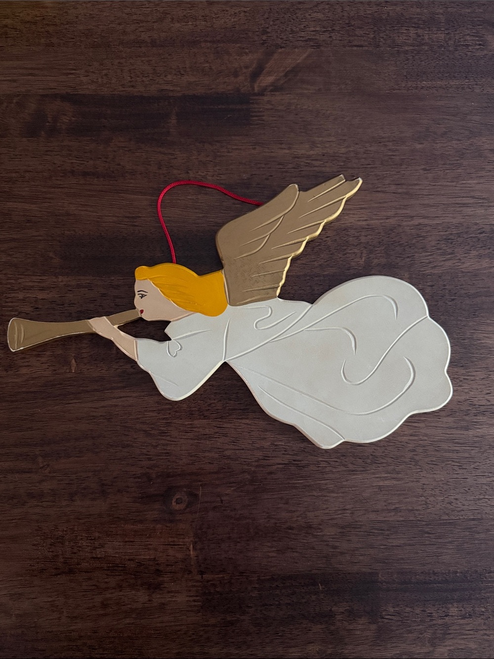 Wooden angel hanging ornament - Picture 1 of 9